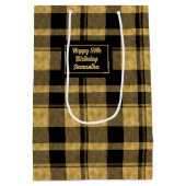 Stylish Black Gold Wedding Gift Bag Idea Medium Cadeauzakje (Achterkant)