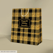 Stylish Black Gold Wedding Gift Bag Idea Medium Cadeauzakje