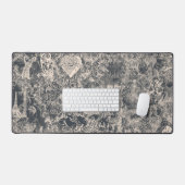 Stylish Black Paris Toile Design Bureaumat (Keyboard & Muis)