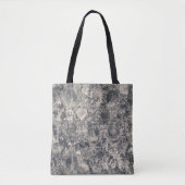 Stylish Black Paris Toile Design Tote Bag (Voorkant)