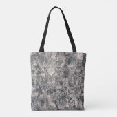 Stylish Black Paris Toile Design Tote Bag (Achterkant)