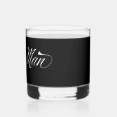 Stylish Black Retro Typography Best Man Groomsmen Whisky Glas (Links)