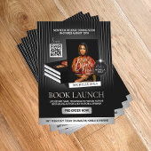 Stylish Black & Silver Author Book Launch Release Flyer