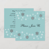 Stylish Black Snowflakes Invitation Sjabloon Kaart (Voorkant / Achterkant)