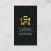 Stylish Black Tuxedo Martini Restaurant Pub Visitekaartje (Achterkant)