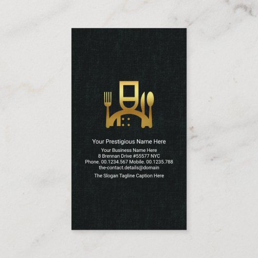 Stylish Black Tuxedo Martini Restaurant Pub Visitekaartje (Achterkant)