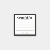 Stylish Black & White Grateful Gratitude Note (Voorkant)