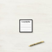Stylish Black & White Grateful Gratitude Note (Op bureau)