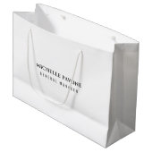 Stylish Black & White Simple Plain Professional Groot Cadeauzakje (Voorkant Gekanteld)
