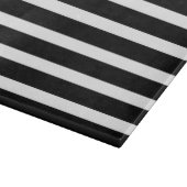 Stylish Black White Stripes Glass Kitchen Cutting  Snijplank (Hoek)
