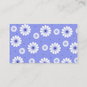 Stylish Blue and White Daisy mammie Kaart Contactkaartje (Achterkant)
