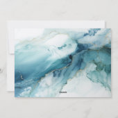 Stylish Blue&Beige Marble Photo Christmas Feestdagenkaart (Achterkant)