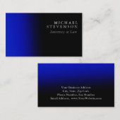 Stylish Blue Black Attorney at Law Visitekaartje (Voorkant / Achterkant)