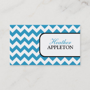 Stylish Blue Chevron Visitekaartjes