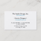 Stylish Blue Chevron Visitekaartjes (Achterkant)