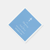 Stylish Blue Christening Party Napkins Servet (Hoek)