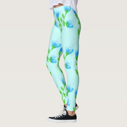 Stylish Blue Floral Pants Leggings (Links)