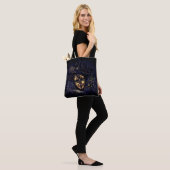 Stylish Blue Gold Venetian Carnival Mask Tote Bag (Op model)