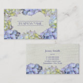 Stylish Blue Hydrangea Flowers Visitekaartjes (Voorkant / Achterkant)