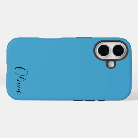 Stylish Blue Personalized Name Case-Mate iPhone Case (Achterkant (horizontaal))