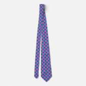 Stylish Blue Polka Dot w. Achtergrond lavender Stropdas (Achterkant)
