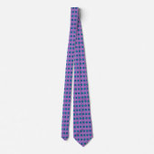 Stylish Blue Polka Dot w. Achtergrond lavender Stropdas (Achterkant)