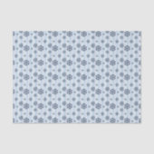 Stylish Blue Snowflake Pattern Tissuepapier (Voorkant)