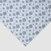 Stylish Blue Snowflake Pattern Tissuepapier (Detail)
