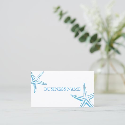 Stylish Blue Starfish Beauty Salon Visitekaartje (Staand voorkant)