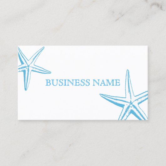 Stylish Blue Starfish Beauty Salon Visitekaartje (Voorkant)