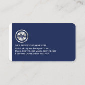 Stylish Blue Trapezium Layers Business Owner Visitekaartje (Achterkant)