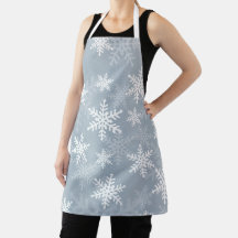 Stylish Blue & White Snowflakes Winter Holiday