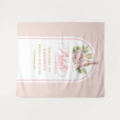 Stylish blush and gold bridal shower backdrop wandkleed (Voorkant (horizontaal))