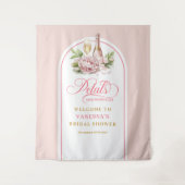 Stylish blush and gold bridal shower backdrop wandkleed (Voorkant)