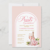 Stylish blush and gold bridal shower invitation kaart (Voorkant)