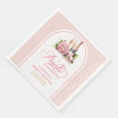 Stylish Blush Gold Pearls Shower Napkin Design Servet (Hoek)