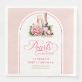 Stylish Blush Gold Pearls Shower Napkin Design Servet (Voorkant)