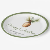 Stylish Bohemian Botanical Christmas Bouquet Chic Papieren Bordje (Gekanteld)