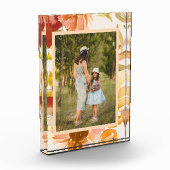 Stylish Boho Autumn Floral Waterverf Custom Fotoblokken (Links)