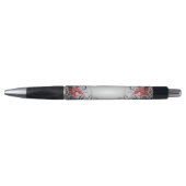 Stylish Boho Leaf Red Black Pen (Voorkant)