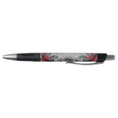 Stylish Boho Leaf Red Black Pen (Bodem)