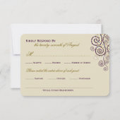 Stylish Boho Paarse Spirals Wedding RSVP Kaart (Voorkant)