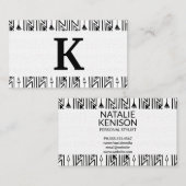 Stylish Boho Pattern Square Visitekaartje (Voorkant / Achterkant)