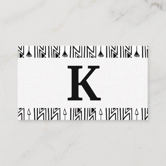 Stylish Boho Pattern Square Visitekaartje (Voorkant)