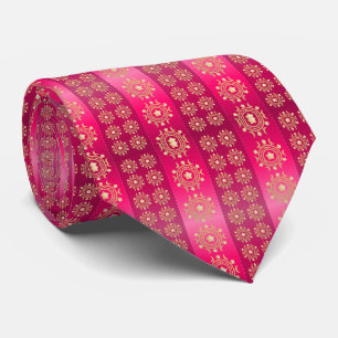 Stylish Boho Pink Pattern Stropdas