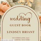Stylish Boho Terra Cotta Ivory Sage Floral Wedding Gastenboek
