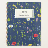 Stylish Boho Wildbloemen Floral Blue Specialized Planner (Voorkant)