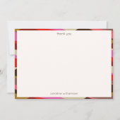 Stylish Bold 60s Geometric Border Personalized Bedankkaart (Voorkant)