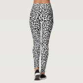 Stylish & Bold Leopard Print Black and White Leggings (Achterkant)
