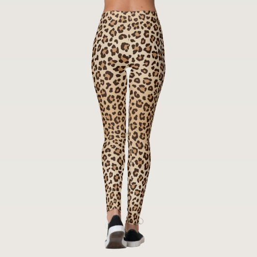 Stylish & Bold Leopard Print  Leggings (Achterkant)